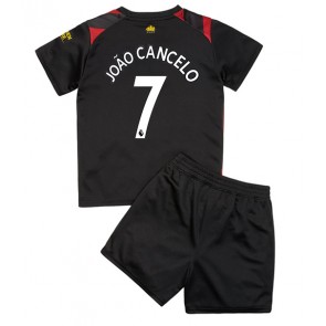 Manchester City Joao Cancelo #7 Bortedraktsett Barn 2022-23 Kortermet (+ Korte bukser)